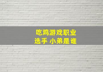 吃鸡游戏职业选手 小弟是谁